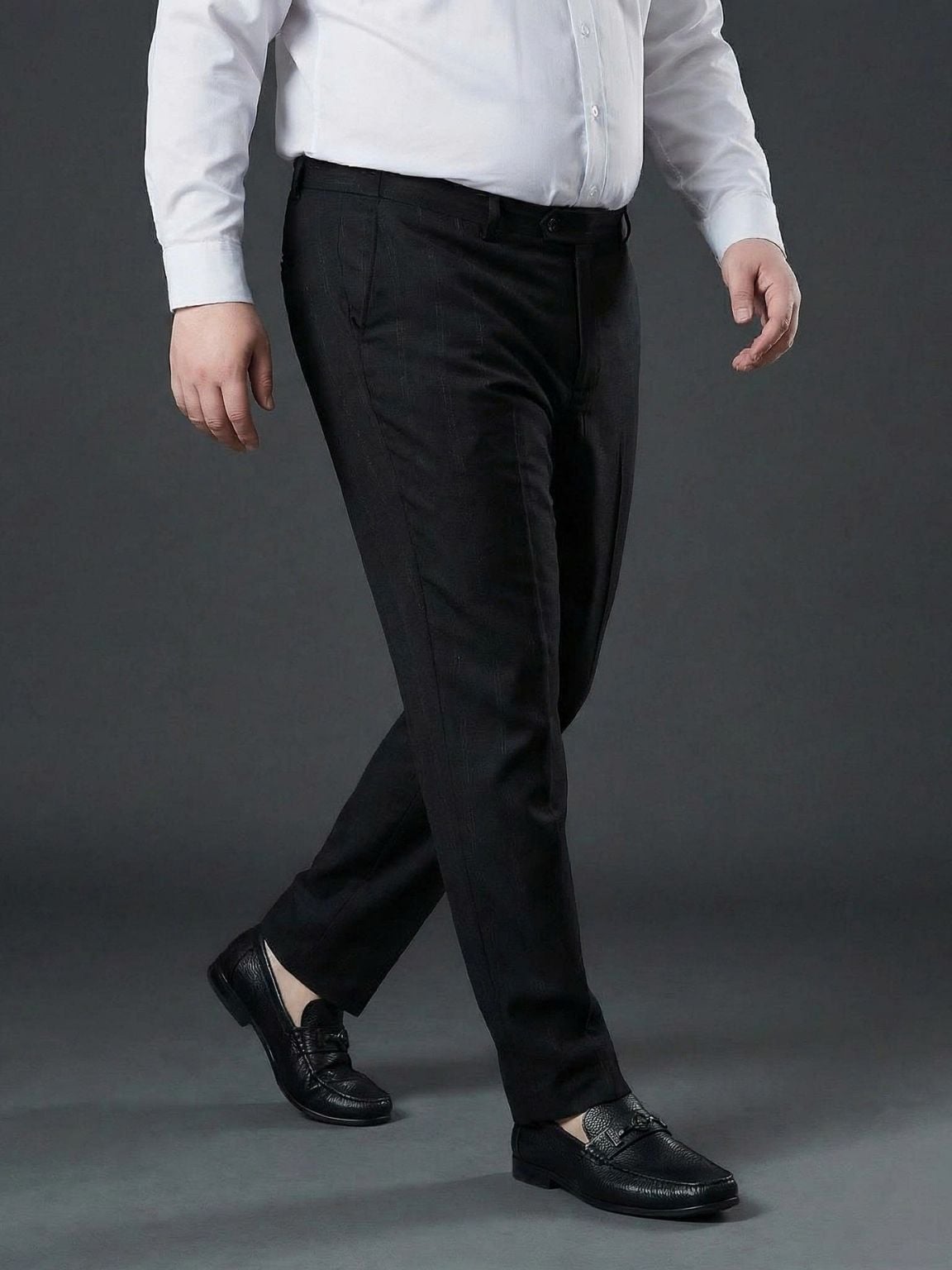 Quần Âu Đen Họa Tiết Big Size Nam