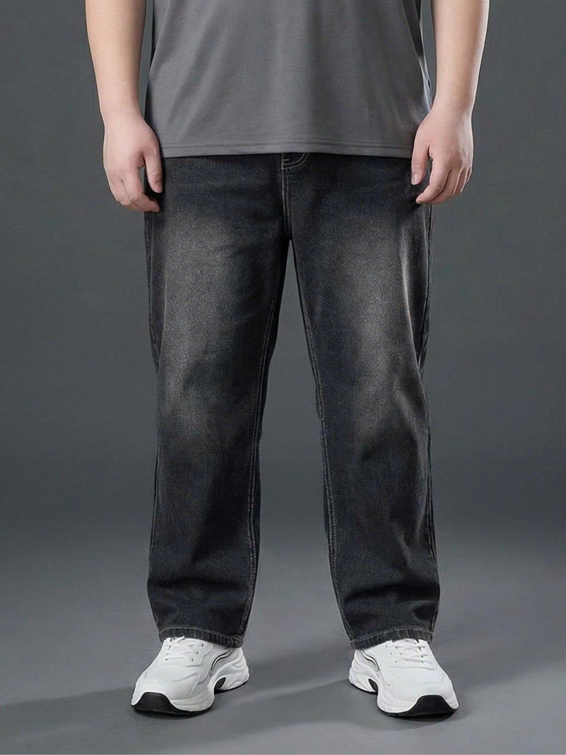 Quần Jean Xám Ống Suông Big Size Nam