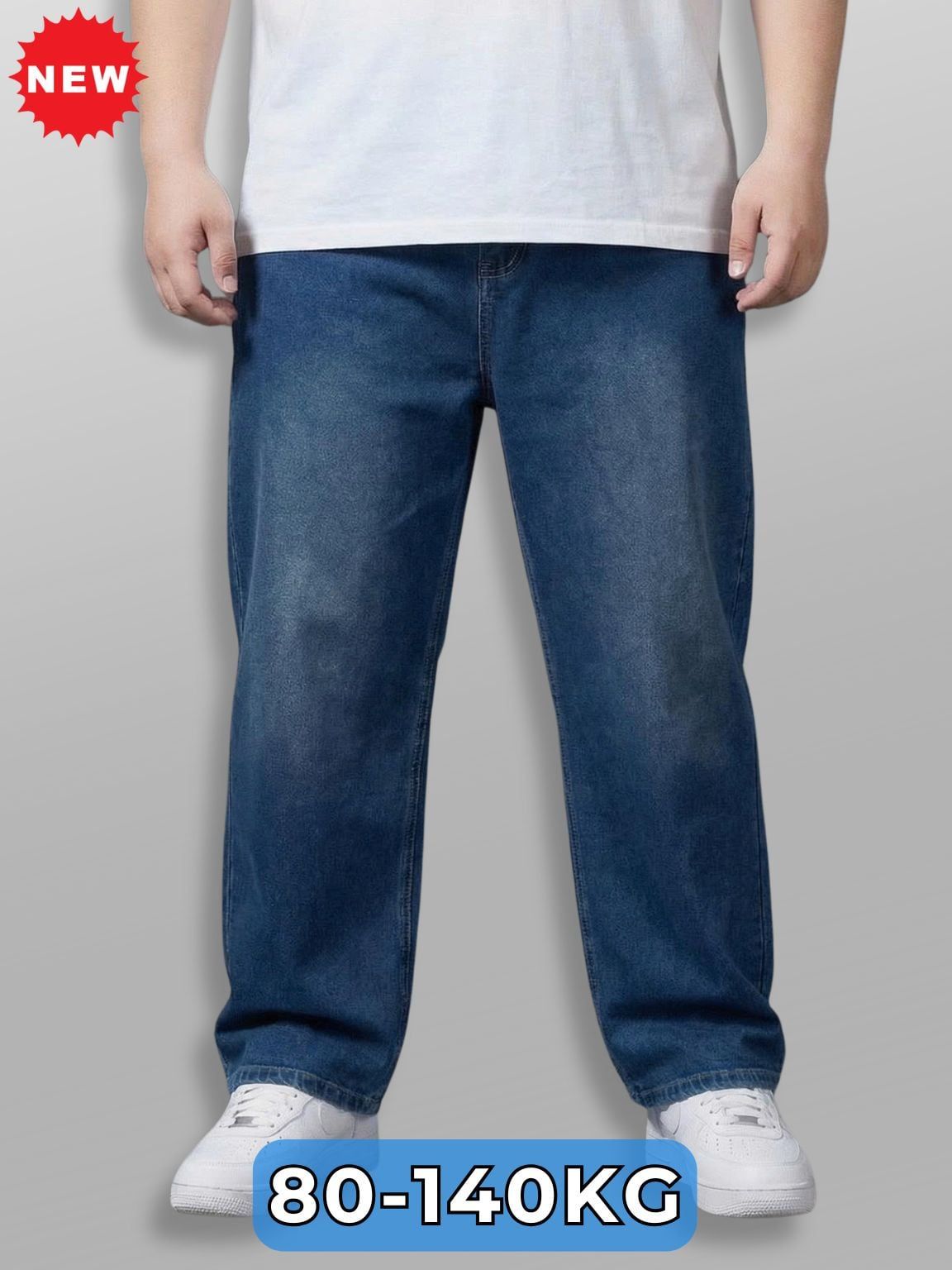 Quần Jean Xanh Ống Suông Big Size Nam