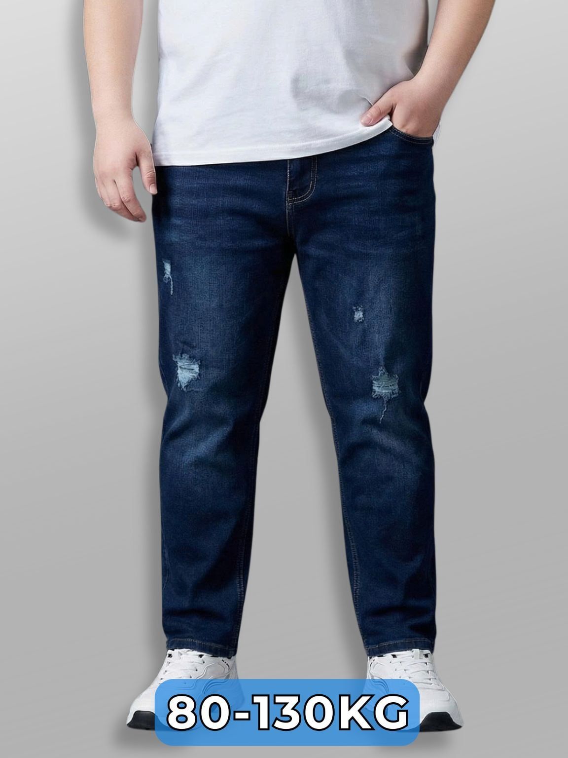 Quần Jean Xanh Xước Big Size Nam