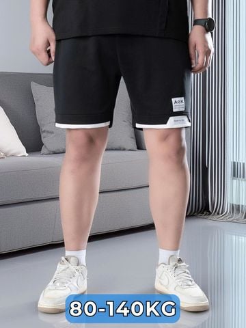 Quần Short Thun Đen B3 Big Size Nam