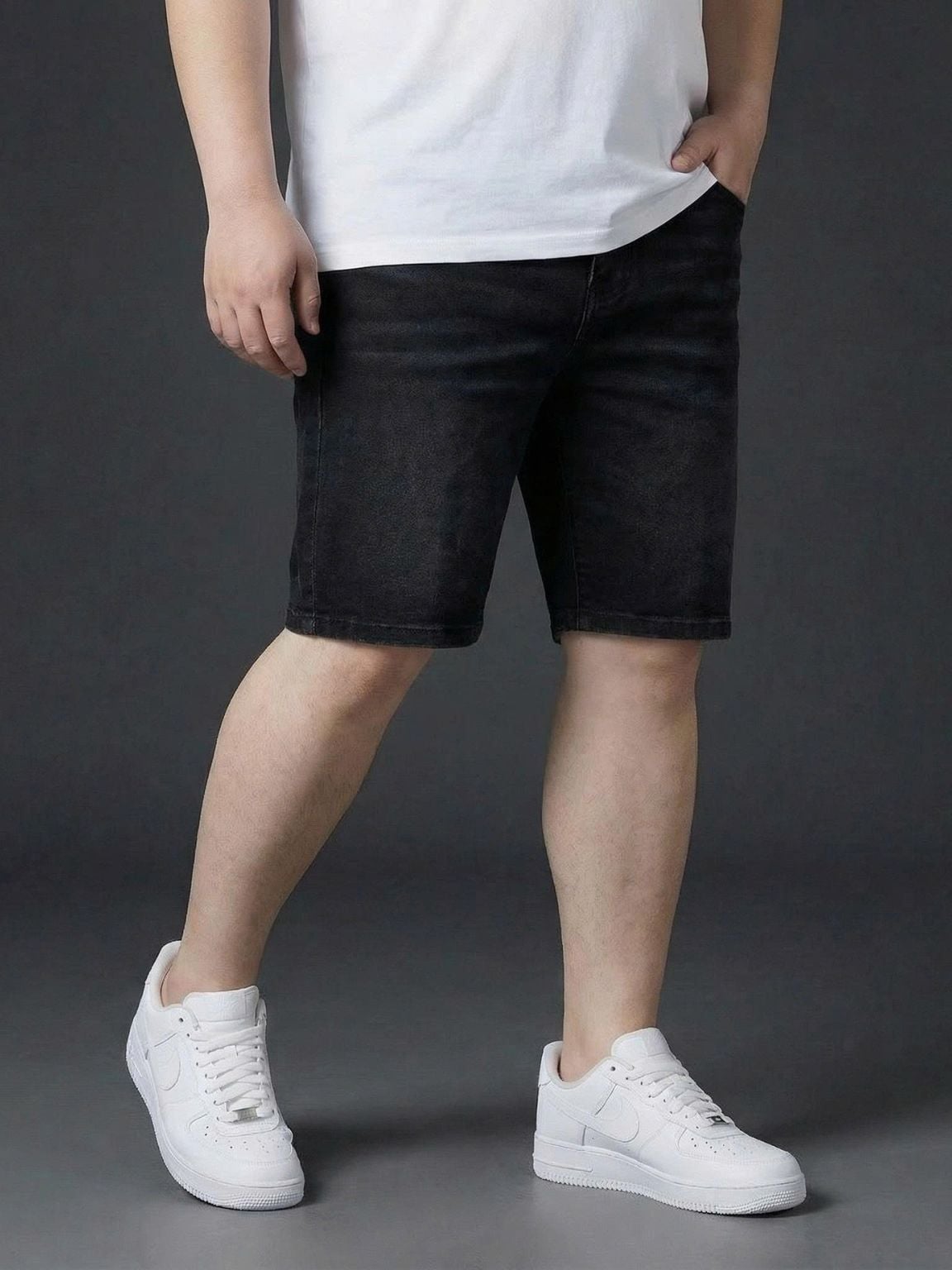Quần Short Jean Đen A3 Big Size Nam