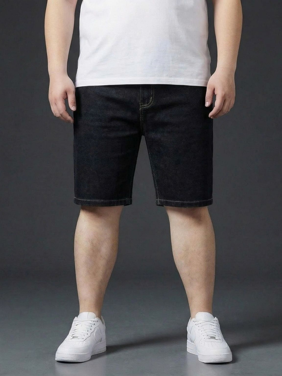 Quần Short Jean Đen A4 Big Size Nam