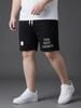 Quần Short Thun Đen Họa Tiết Big Size Nam