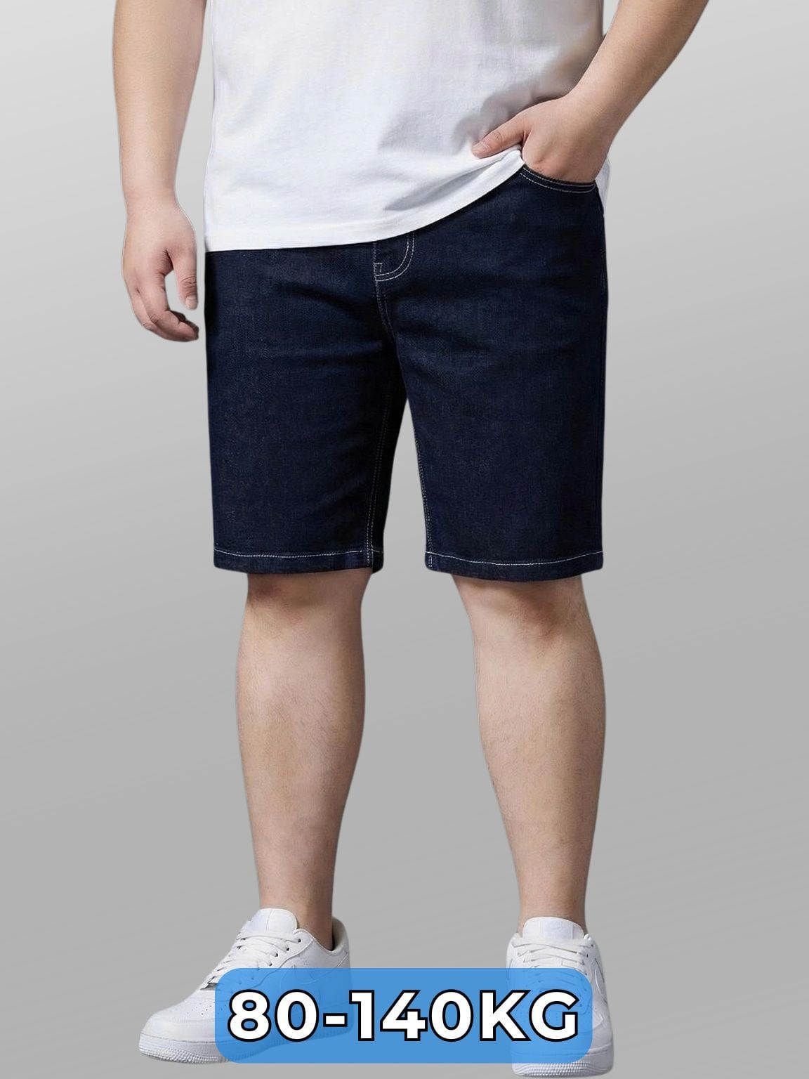 Quần Short Jean Xanh Đen A6 Big Size Nam