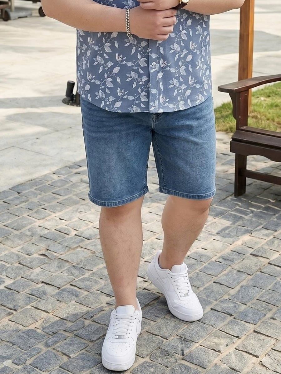 Quần Short Jean Xanh Big Size Nam - SJ N XANH