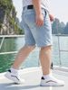 Quần Short Jean Xanh Trắng Big Size Nam - SJ X TRANG