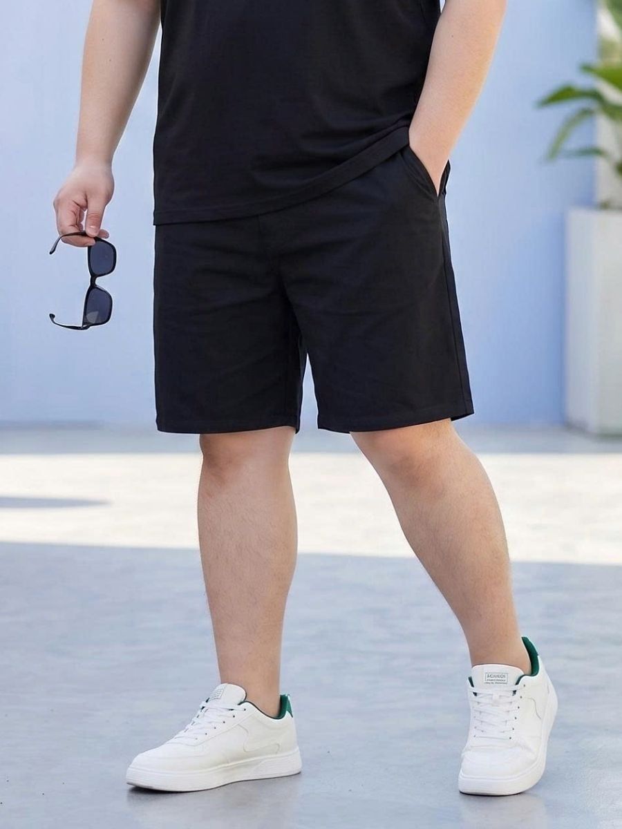 Quần Short Kaki Đen Big Size Nam - SK DEN TRON