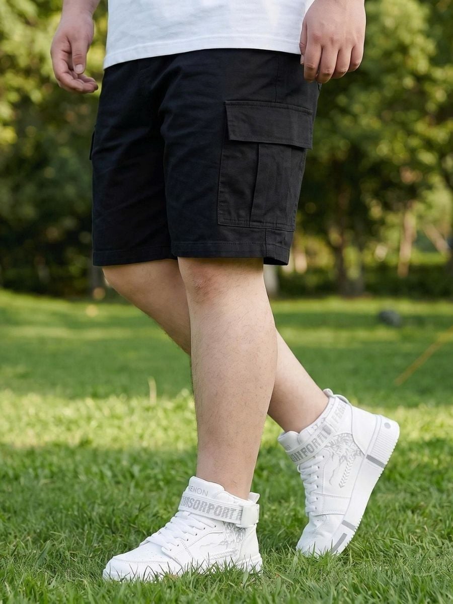 Quần Short Kaki Đen Túi Hộp Big Size Nam - SK HOP DEN
