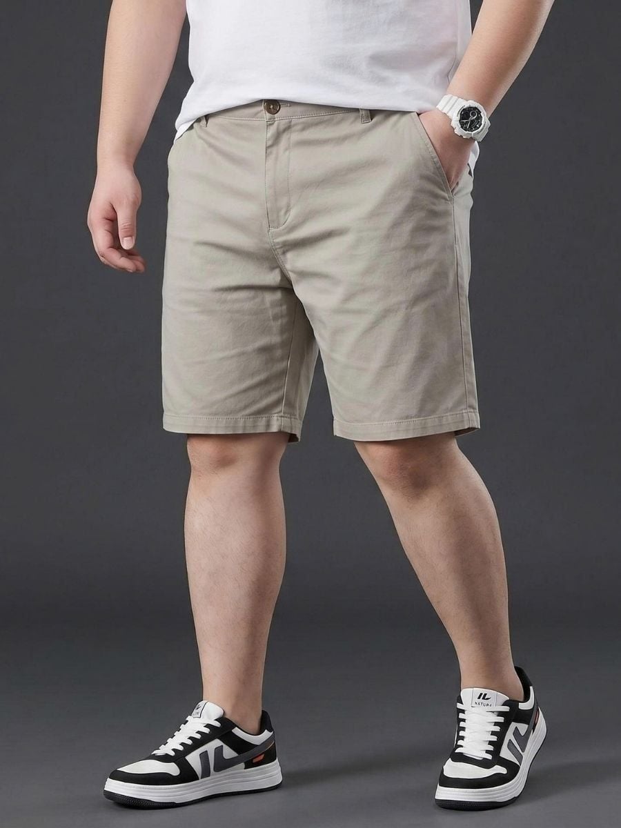 Quần Short Kaki Ghi Ngắn Big Size Nam - SK N GHI
