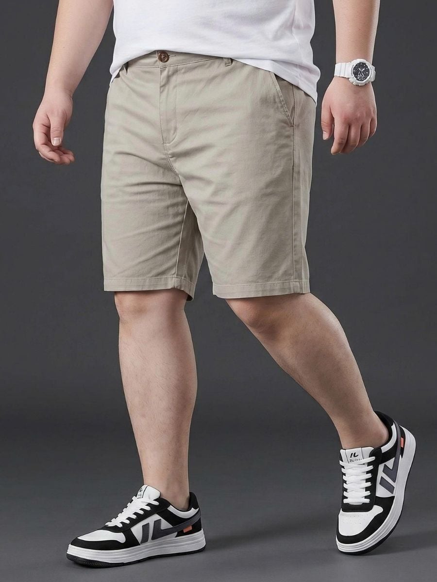 Quần Short Kaki Ghi Ngắn Big Size Nam - SK N GHI