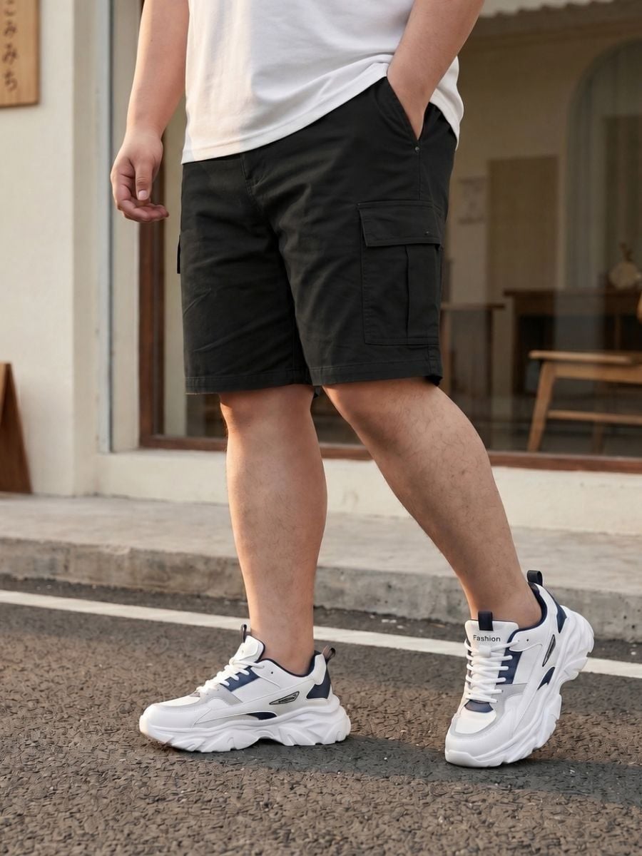 Quần Short Kaki Rêu Túi Hộp Big Size Nam - SK HOP REU