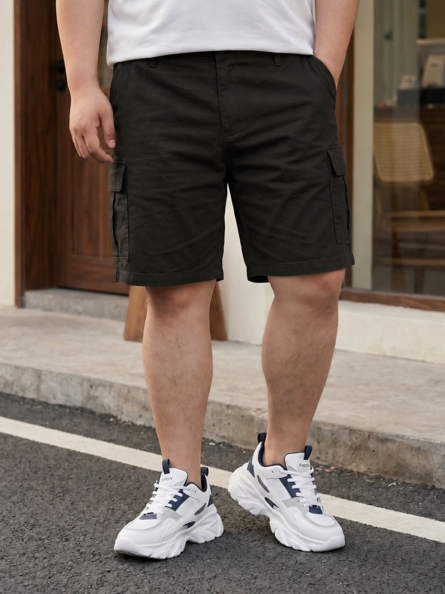 Quần Short Kaki Rêu Túi Hộp Big Size Nam - SK HOP REU