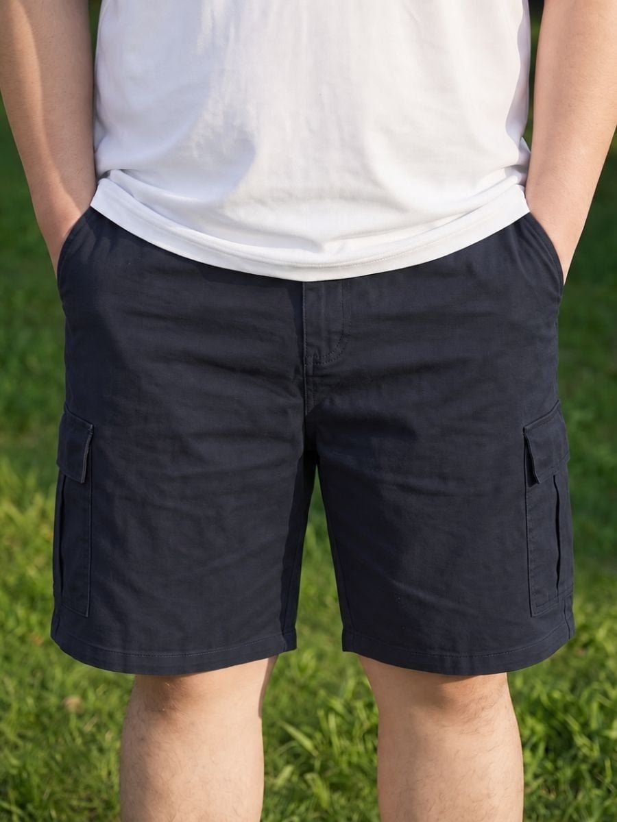 Quần Short Kaki Than Hộp Big Size Nam - SK HOP XAM