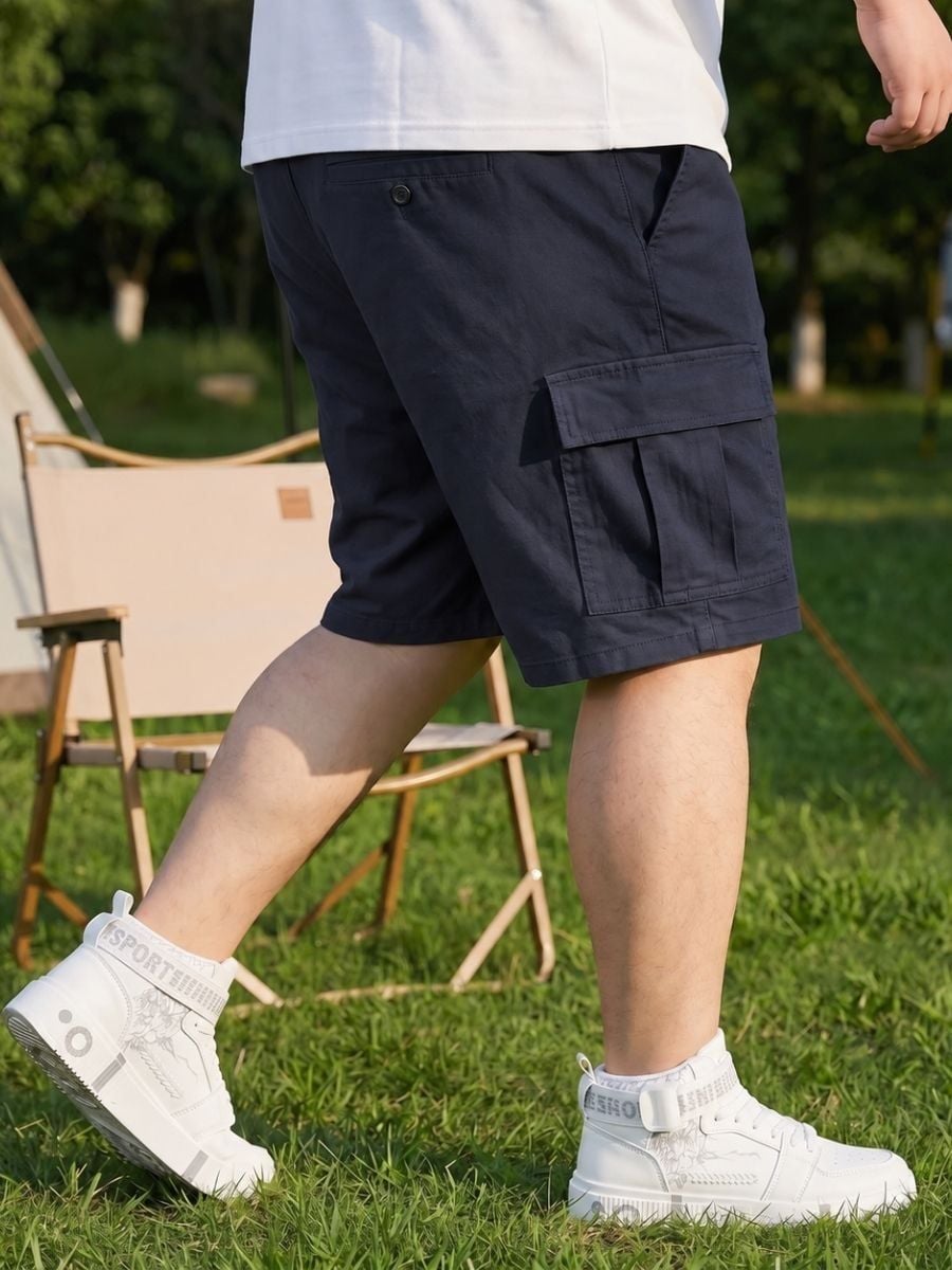 Quần Short Kaki Than Hộp Big Size Nam - SK HOP XAM