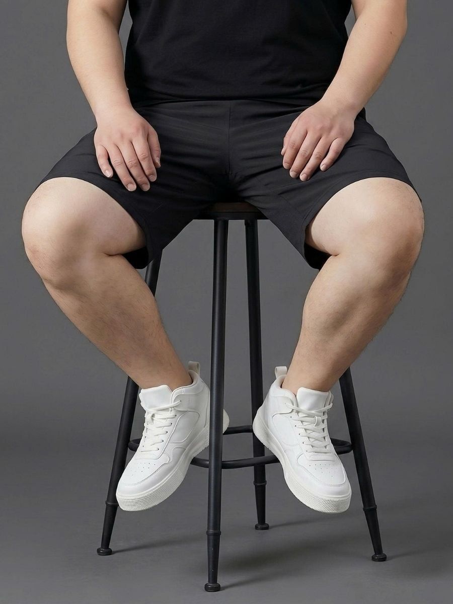 Quần Short Thun Đen Big Size Nam - SN CHUN DEN