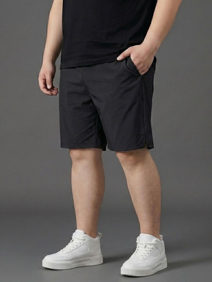 Quần Short Thun Đen Big Size Nam - SN CHUN DEN