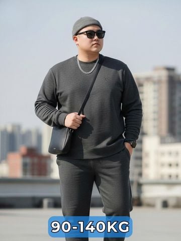 Set Bộ Nỉ Xám Big Size Nam