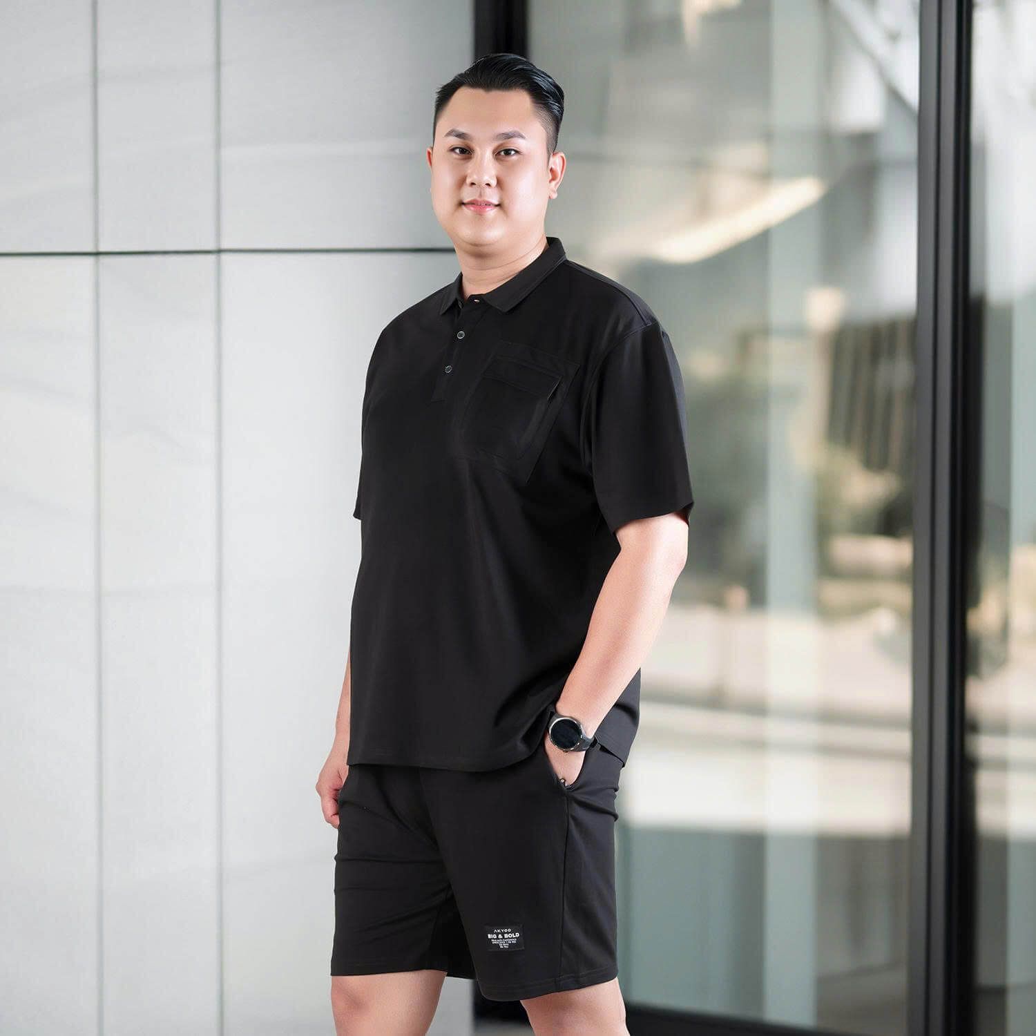 Set Bộ Đen Túi Big Size Nam