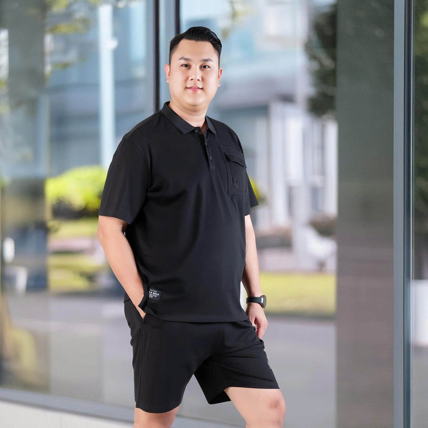 Set Bộ Đen Túi Big Size Nam