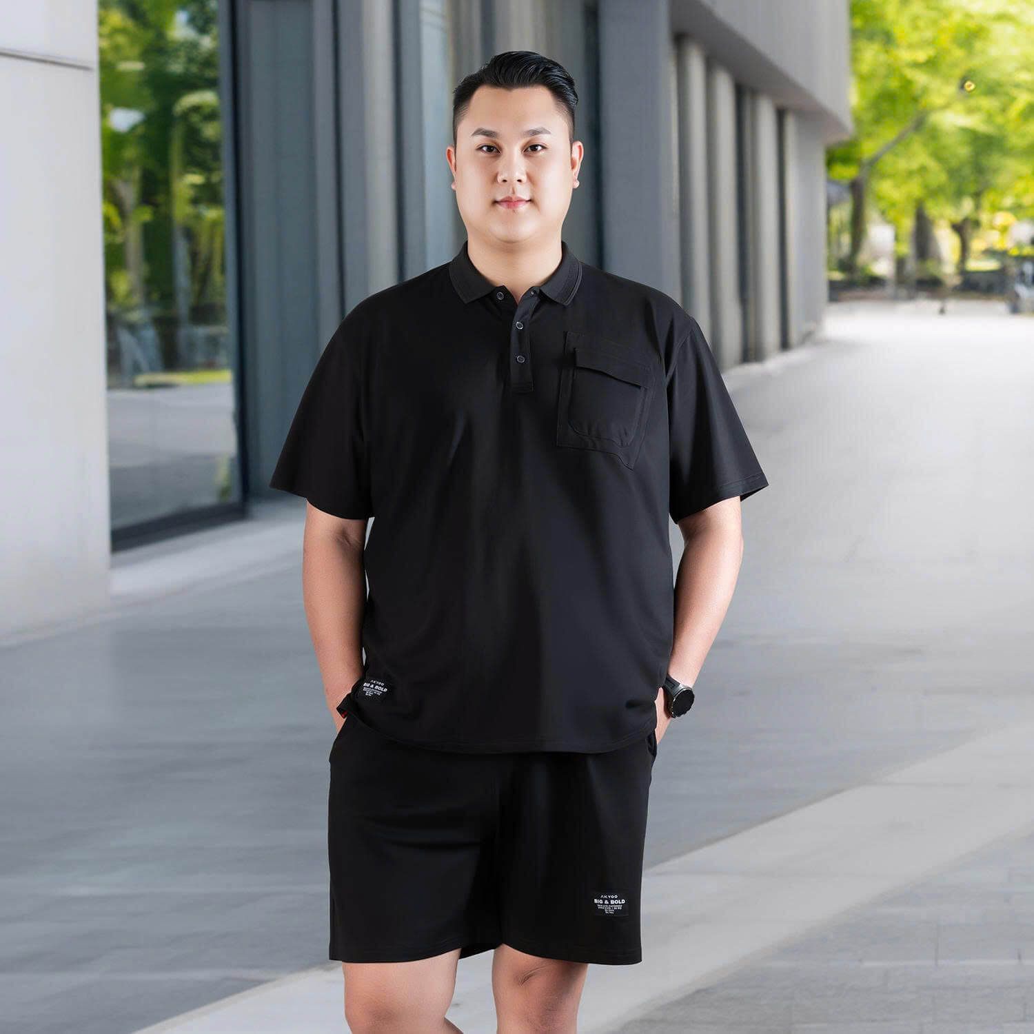 Set Bộ Đen Túi Big Size Nam