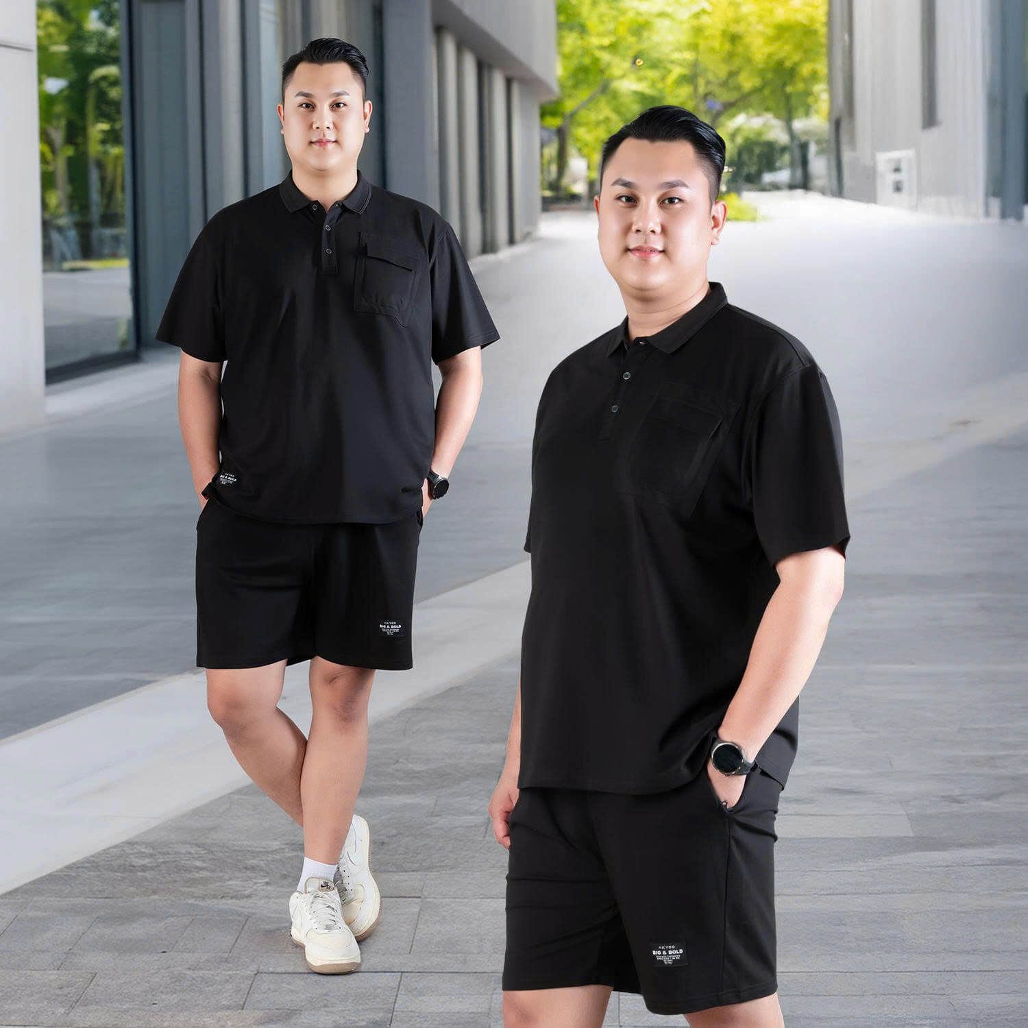 Set Bộ Đen Túi Big Size Nam