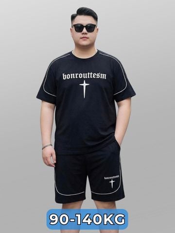Set Bộ Thun Đen Viền Big Size Nam