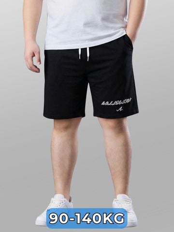 Quần Short Thun Đen In Big Size Nam