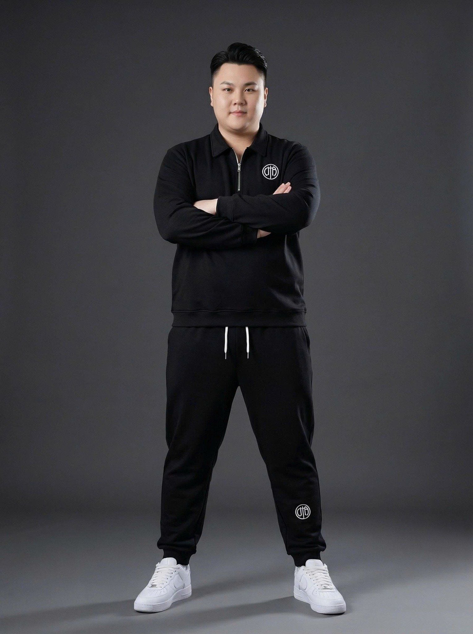 Set Bộ Nỉ Đen Có Cổ Big Size Nam