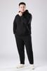 Set Bộ Nỉ Hoodie Đen Trơn Big Size Nam