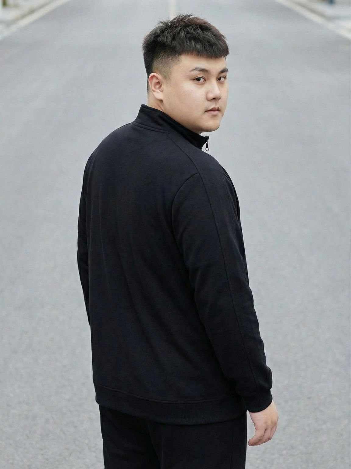 Set Bộ Nỉ Thun Đen A1 Big Size Nam