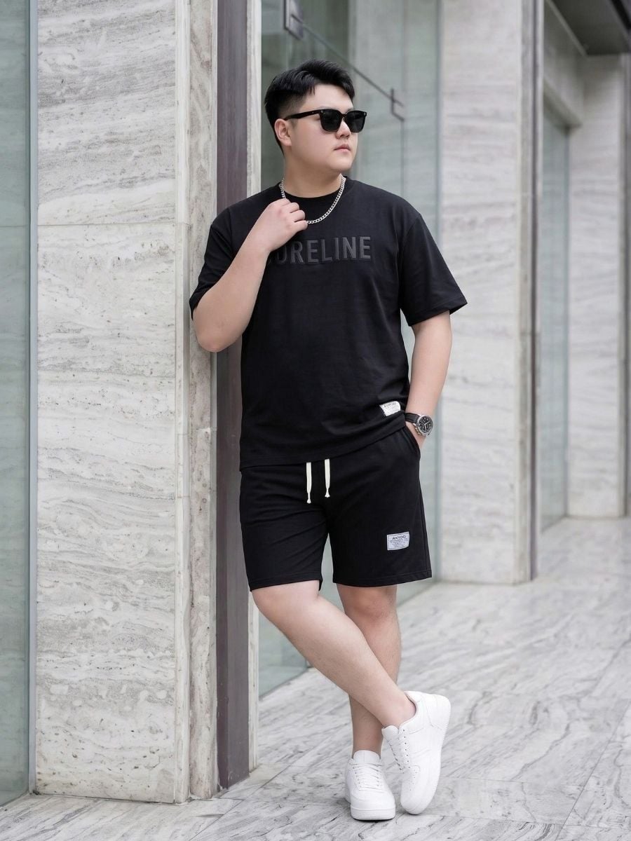 Set Bộ Thun Đen Big Size Nam - SET NOI