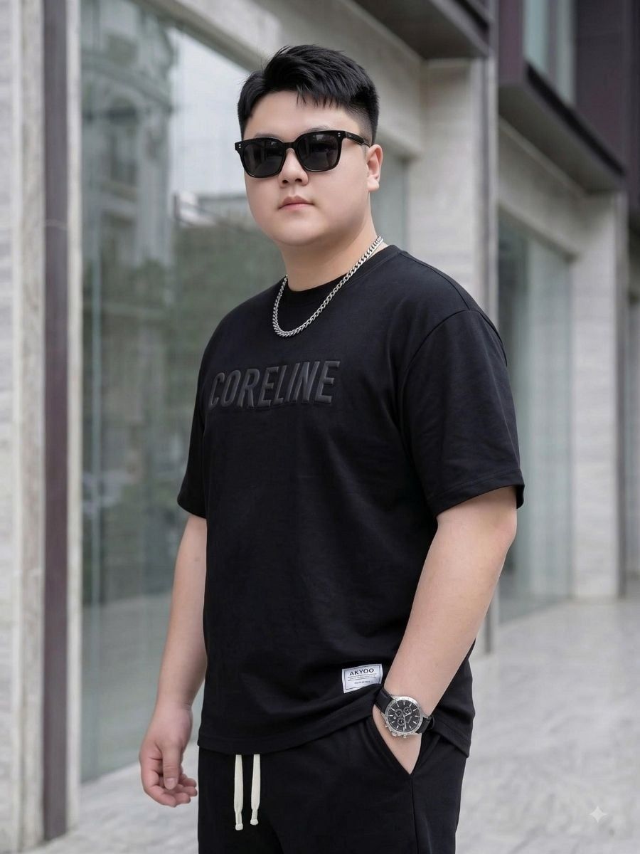 Set Bộ Thun Đen Big Size Nam - SET NOI