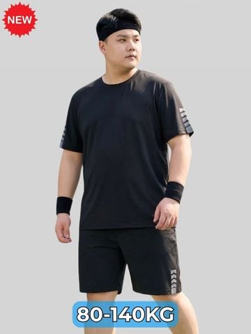 Set Bộ Thun Vai Kẻ Big Size Nam