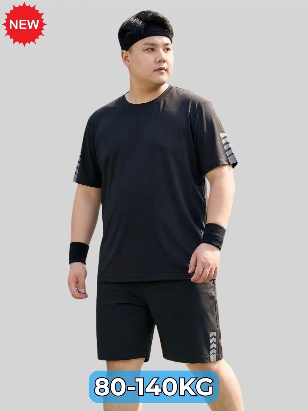 Set Bộ Thun Vai Kẻ Big Size Nam