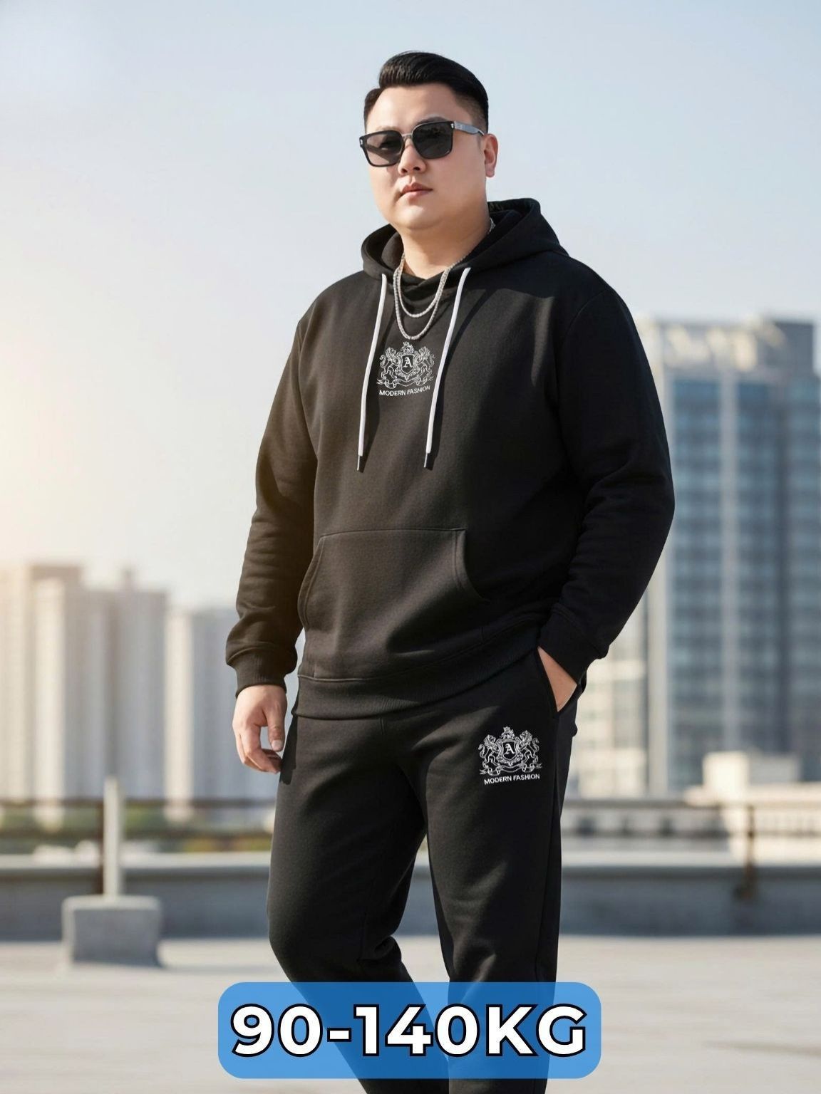 Set Bộ Nỉ Hoodie Thêu Logo Big Size Nam