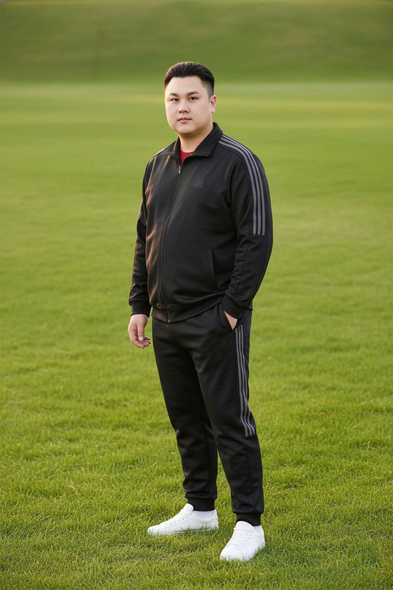 Set Bộ Nỉ Đen Viền Big Size Nam