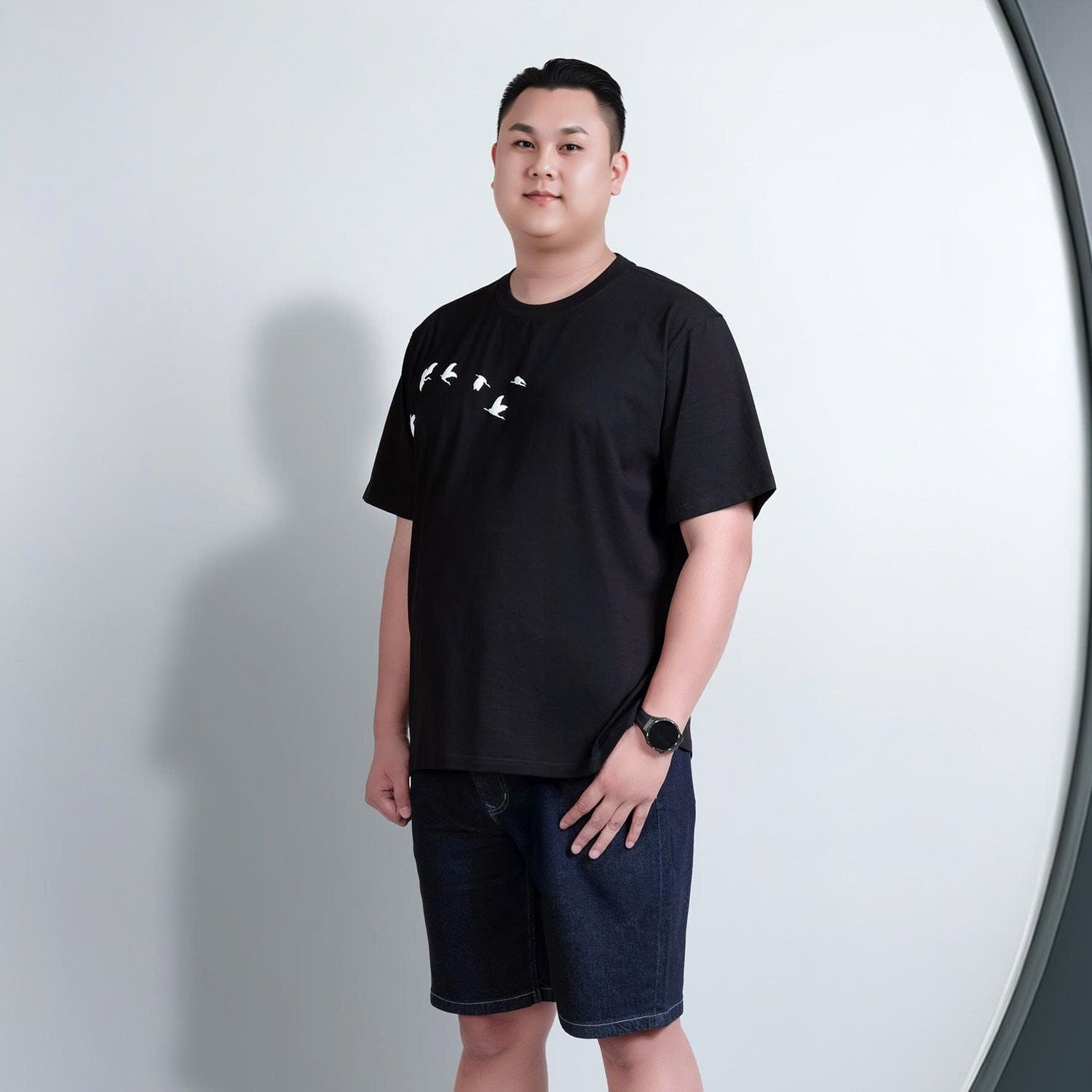 Áo Thun Đen D6 Big Size Nam