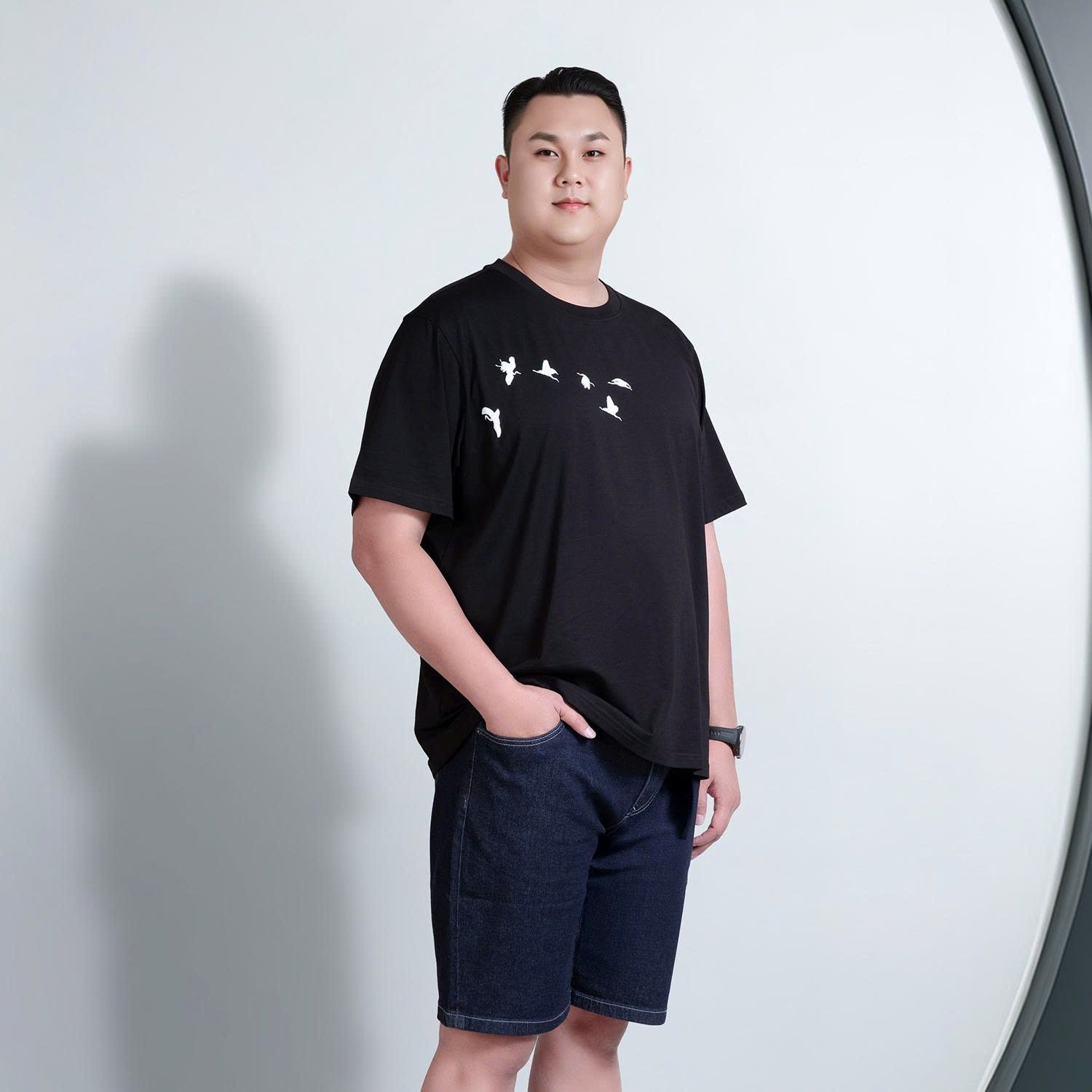 Áo Thun Đen D6 Big Size Nam