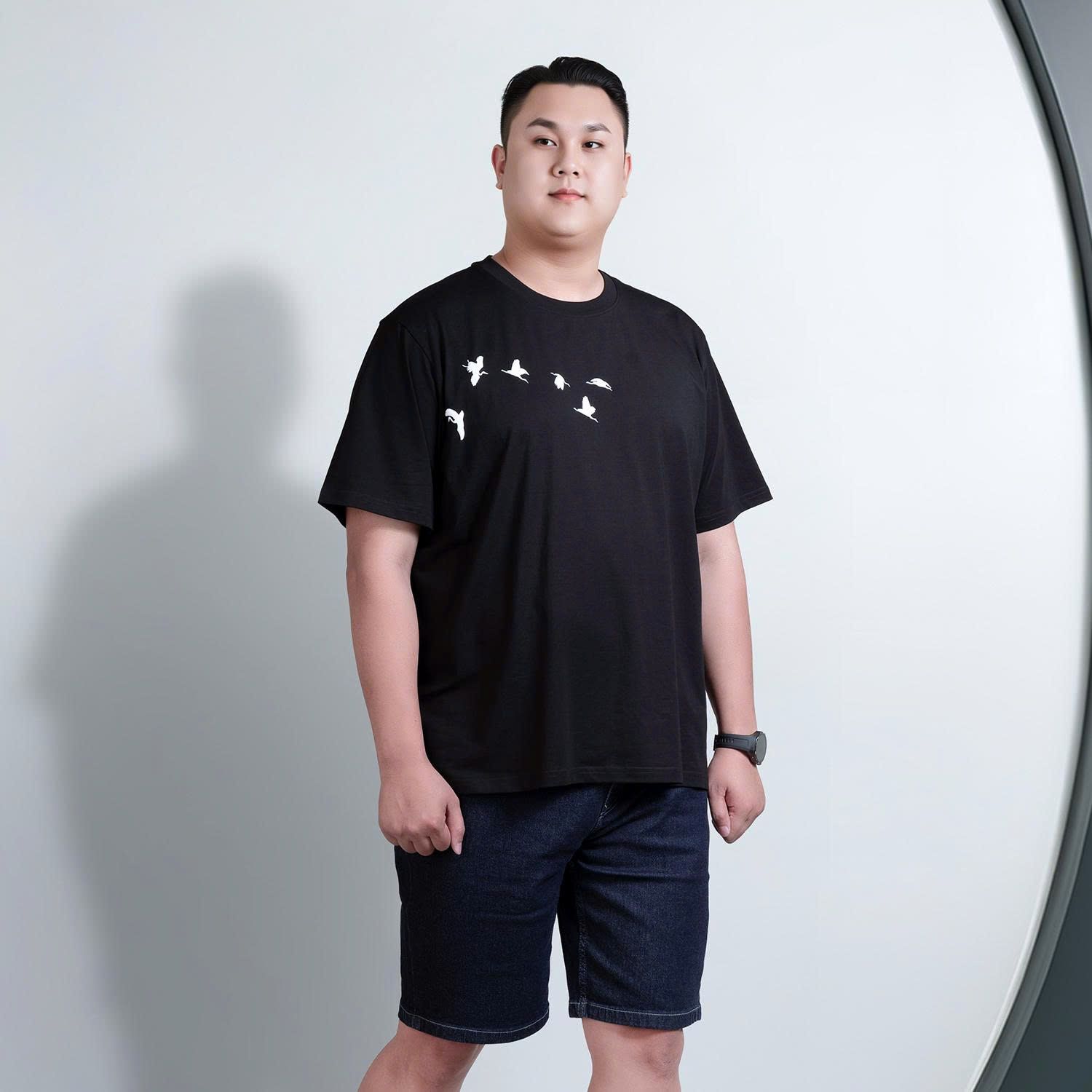 Áo Thun Đen D6 Big Size Nam