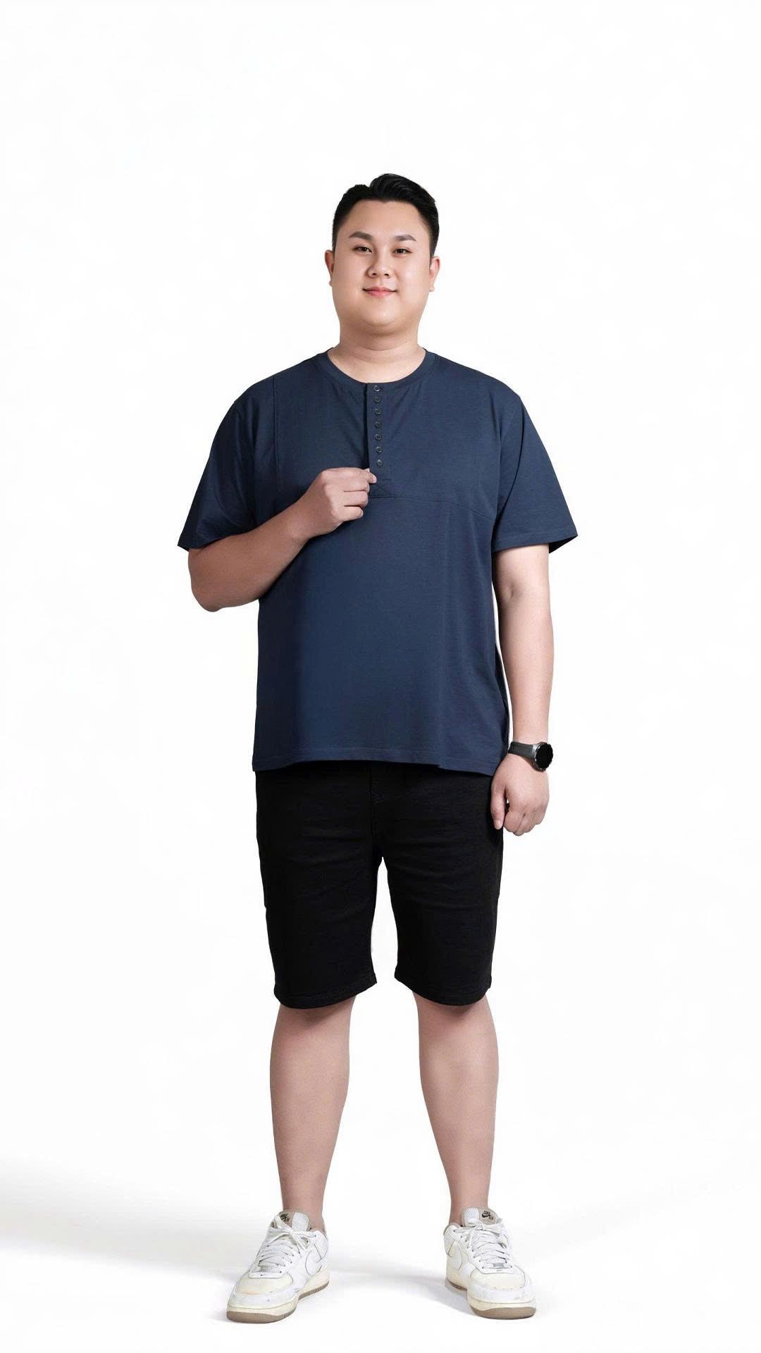 Áo Thun Xanh Đen Big Size Nam