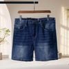 Quần Short Jean Xanh Đậm Big Size Nam