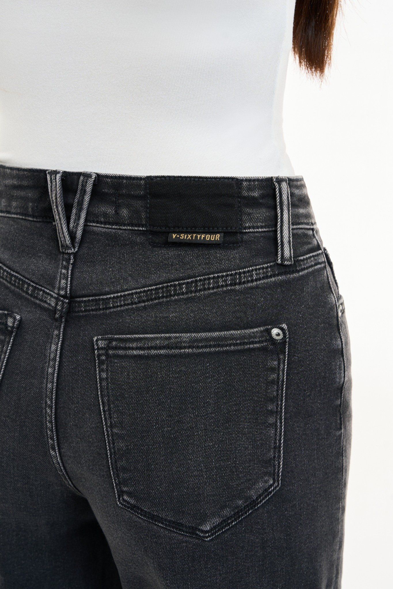 QUẦN DÀI NỮ DENIM XÁM TỐI FORM WIDE LEG - 224WD2085B2