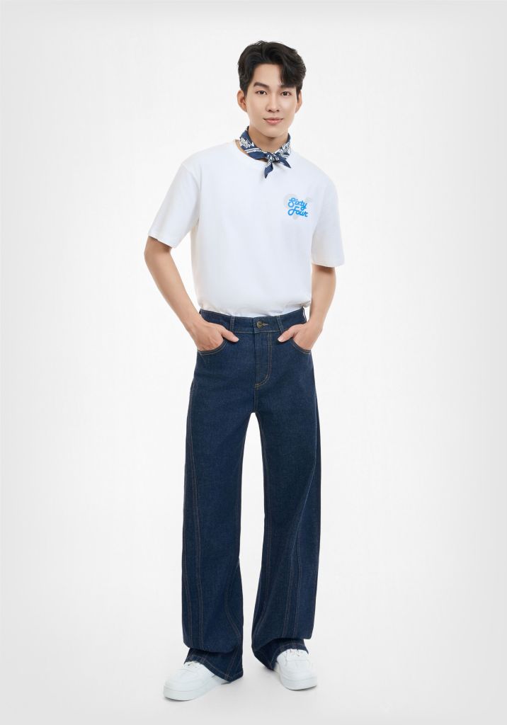 QUẦN DÀI NAM MÀU DARK INDIGO FORM RELAX - 125MD3080F1