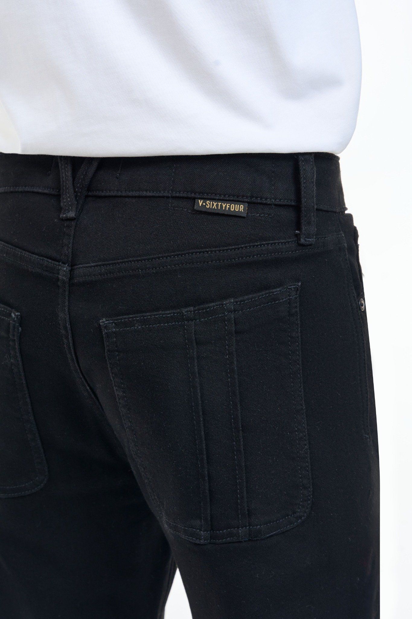 QUẦN DÀI NAM DENIM ĐEN RÃ XÉO FORM RELAX  - 125MD3080F4