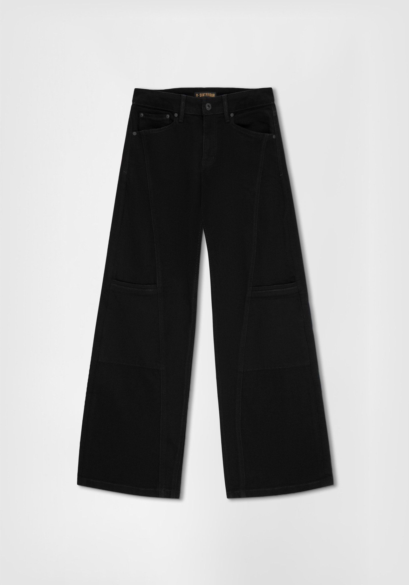 QUẦN DÀI NAM DENIM ĐEN RÃ XÉO FORM RELAX  - 125MD3080F4