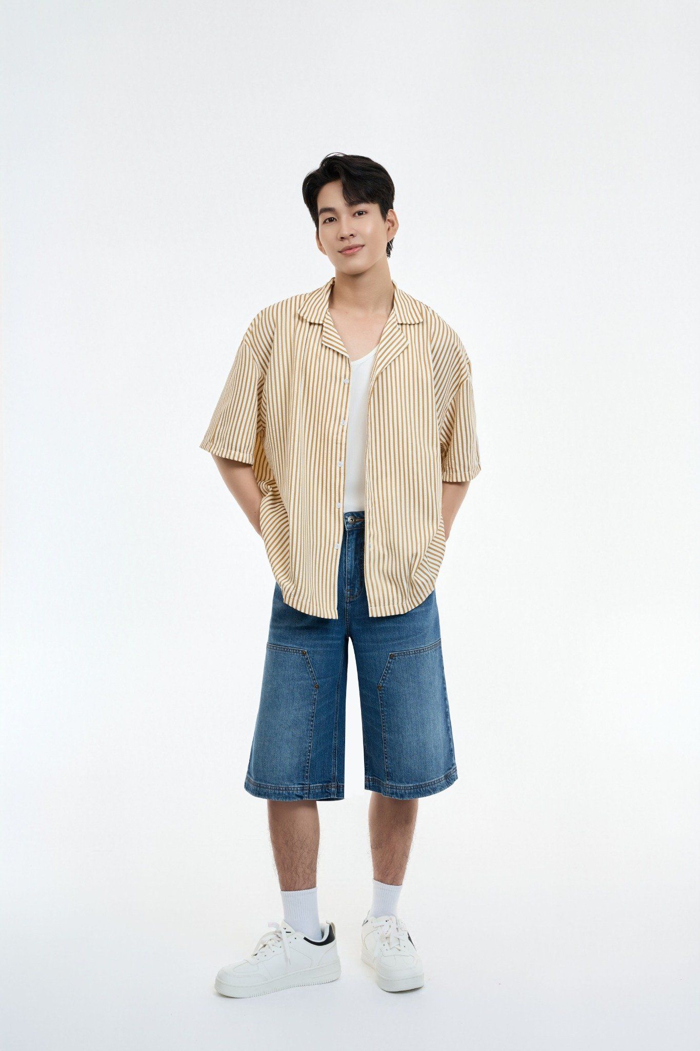 QUẦN SHORTS NAM DOUBLE NEE FORM RỘNG - 125MD3104F1