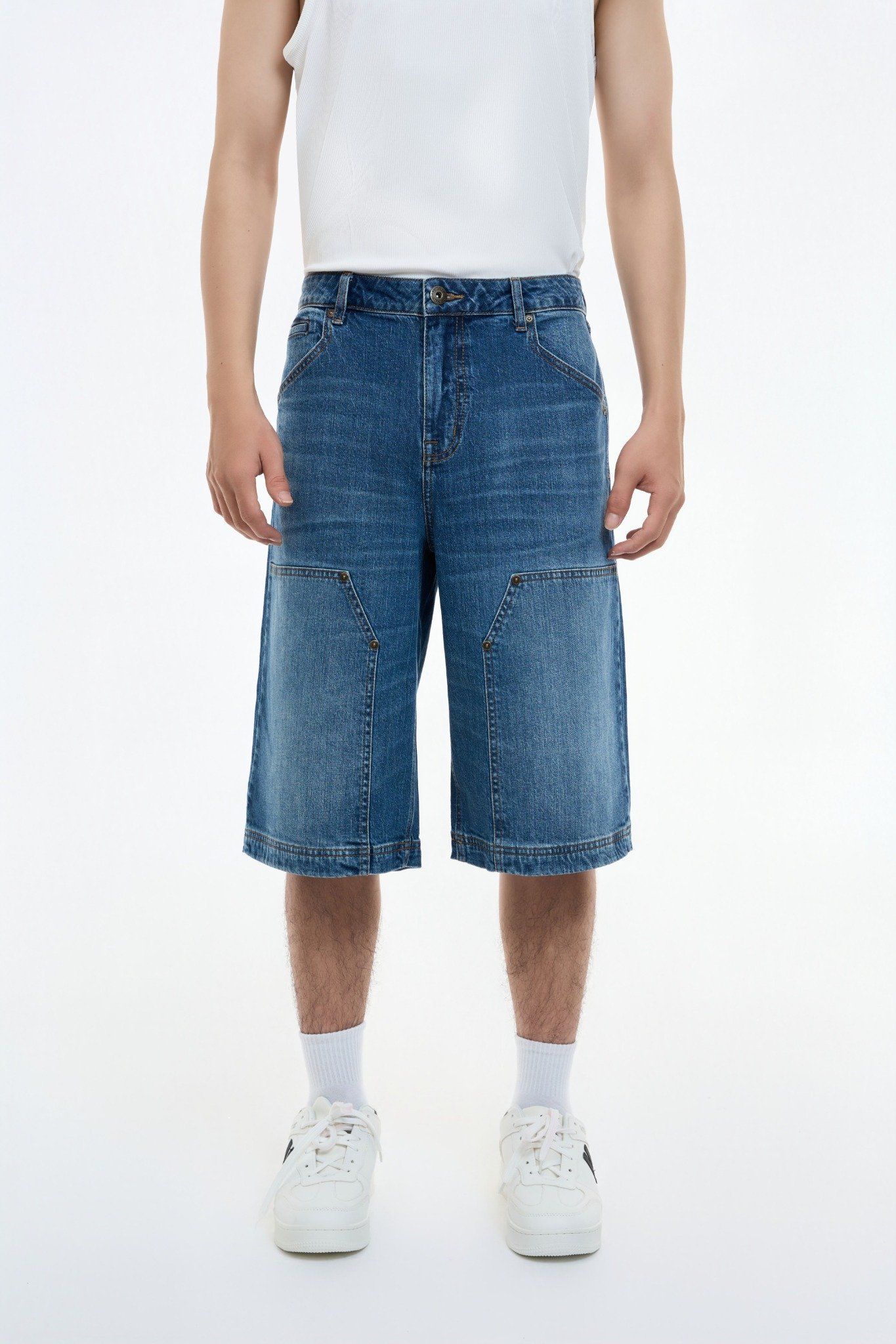 QUẦN SHORTS NAM DOUBLE NEE FORM RỘNG - 125MD3104F1