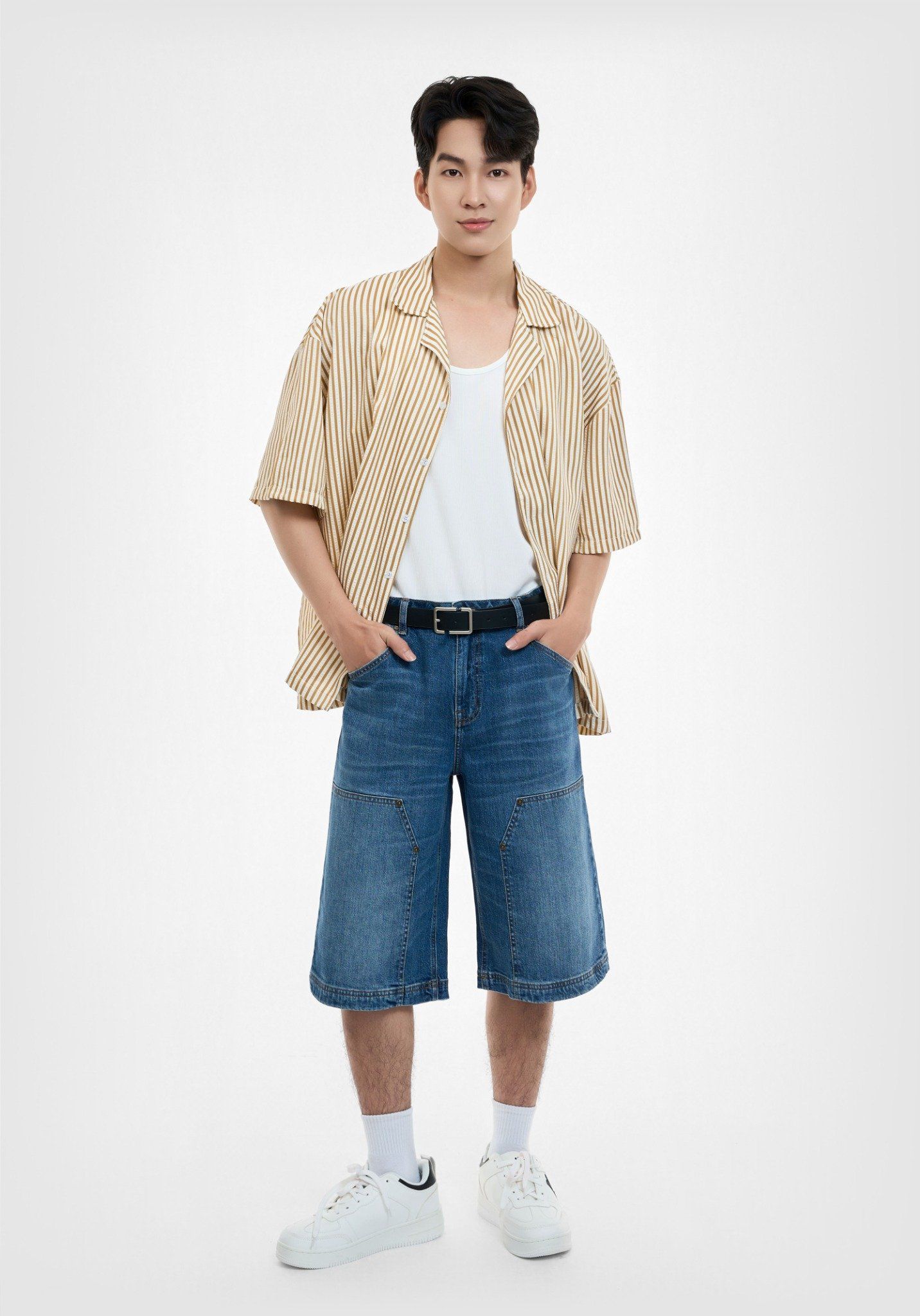 QUẦN SHORTS NAM DOUBLE NEE FORM RỘNG - 125MD3104F1