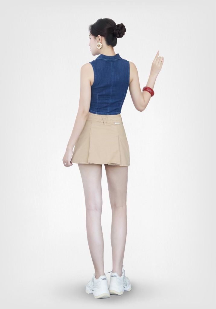 Váy Ngắn Kaki Beggie Xếp Ly Form A (Có Quần Bảo Hộ) - 125WN1114F1